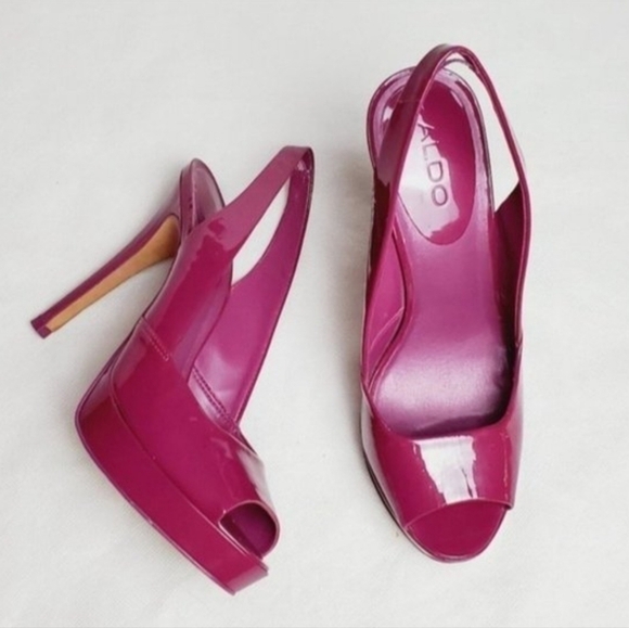 Aldo leather sole slingback heels Size 8 - Picture 3 of 9